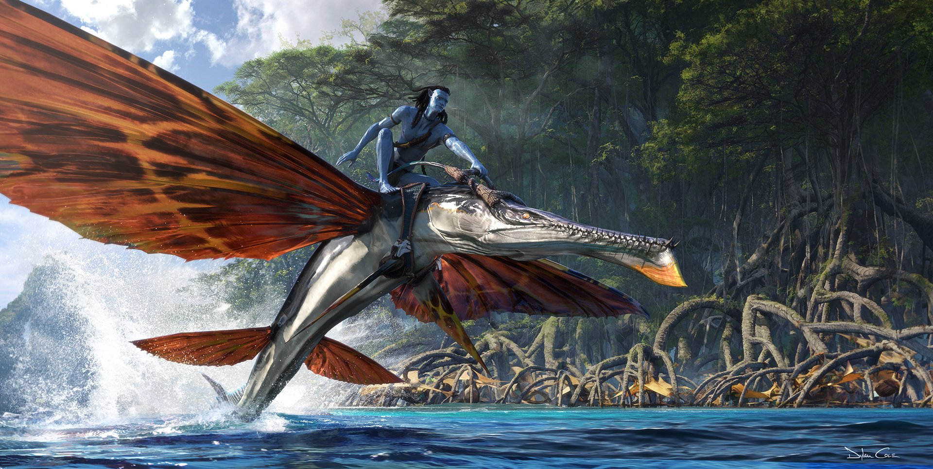 Avatar: Way Of Water Concept Art Shows Off Pandora's Killer Shark In Detail