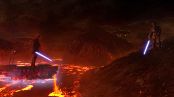 The Duel on Mustafar Between Obi-Wan and Anakin Was Virtually Unrecognizable
